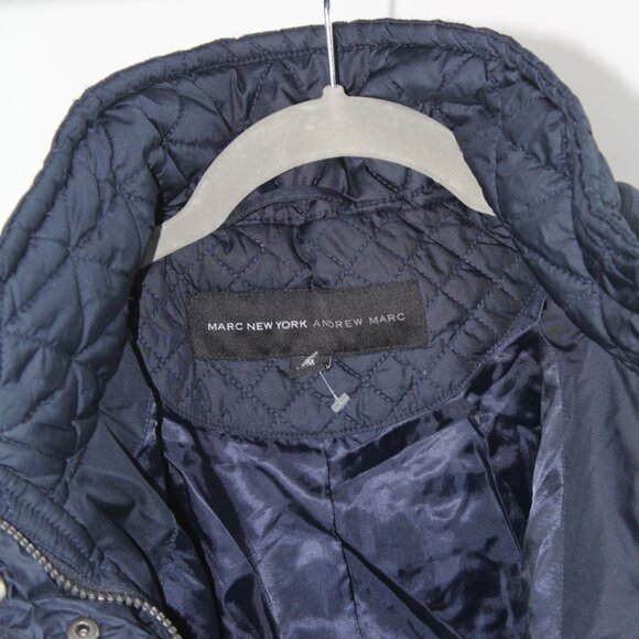 Women's Blue Puffer Jacket Marc Jacobs Size Medium - Picture 14 of 16